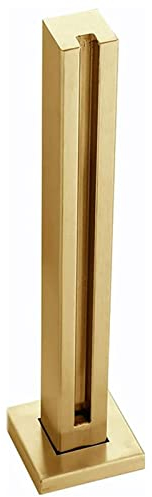 Glass Railing Post Rostfreier Stahl Gold Glas-Geländerpfosten für Innen/ Außenbereich Decking Landing Geländer 10-12mm Dicke Glas, Glas-Geländer Sicherer Schutz ( Color : Gold Mid Post , Size : 100cm/