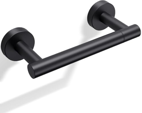 Day Moon™ - Toilet Paper Holder - Modern Roll Holder for Bathroom - 1 Pack - Wall Mount - Classic, Black