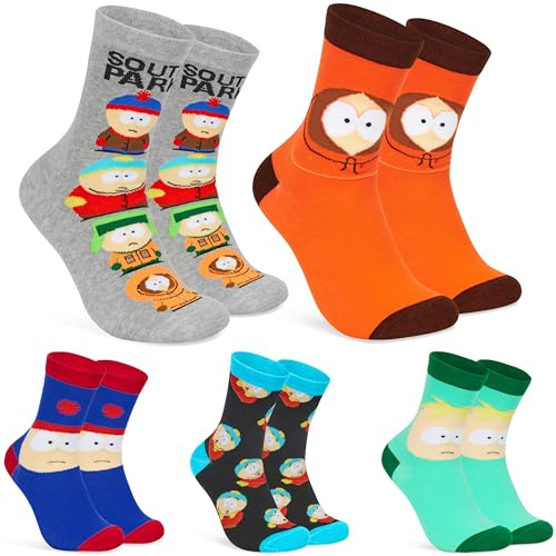 South Park herrstrumpor, mjuka och andas, sportiga och avslappnade, paket med 5 - presenter för män
