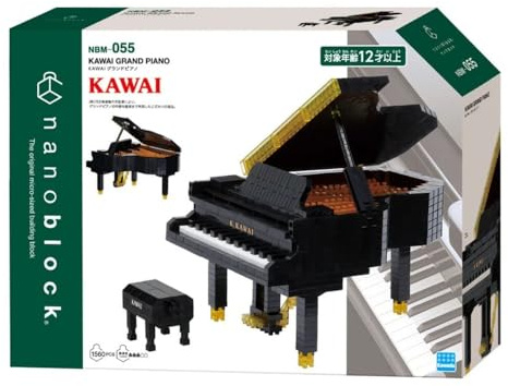 nanoblock - Strumenti - Pianoforte a coda Kawai, kit di costruzione serie Hobby Avanzata