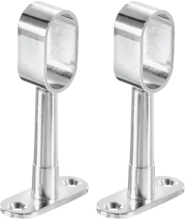 Gorise 2 soportes ajustables para barra de armario, soporte para barra, accesorios de armario, barra para ropa, asiento para dormitorio y baño.