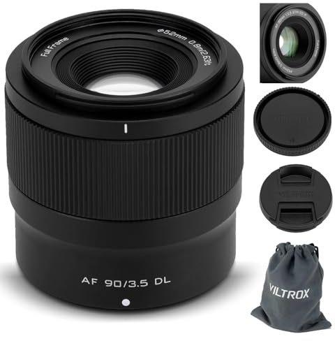 VILTROX 90mm F3.5 DL-Mount Lens, Full-Frame Medium Telephoto Autofocus Lens for DJI Inspire 3, for DJI Ronin 4D Camera