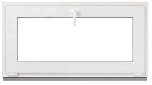 Framex källarfönster – tippfönster vit 95 x 45 cm 2 fack 32 mm (4/24/4) fönster plastfönster bredd x höjd (950 x 450 mm) funktion lutande fönster