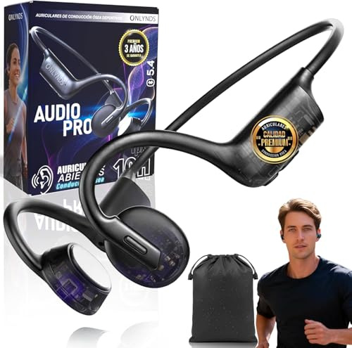Onlynds Cuffie di guida Osea Premium Bluetooth 5.4 | Caschi Open Ear Wireless IPX5 | ULTRALEGGERI | Resistenti al sudore e alla pioggia | Borsa impermeabile inclusa.