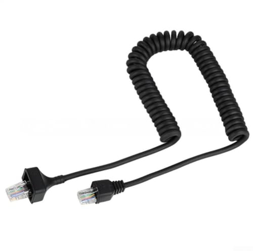 Minhe Cable de micrófono RJ-45 de 8 pines para radio móvil Kenwood modelos KMC-30/KMC-32/KMC-35/KMC-36/MC-59/KMC-27A/KMC-27B/KMC-28A, diseño en espiral resistente, extensible 70 cm