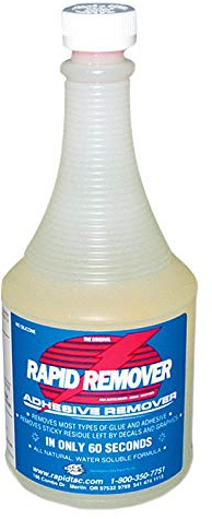Rapid Tac Rapid Remover Adhesive Remover 32 oz | Removes Most Adhesives in 30–60 Seconds | Safe Water-Soluble Formula | Cold Weather Ready | for Vinyl Wraps, Graphics, Decals, and Stripes