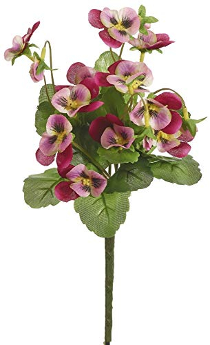 mucplants Hornveilchen Stecker 22cm rosa-pink Kunstblumen künstliche Stiefmütterchen Viola