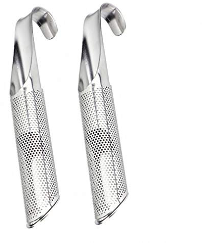Feixiangge Infusor de té, coladores de té de acero inoxidable colador de infusor diseño de tubo de té bloqueo cuchara infusor filtro de té colador de cocina barra herramienta