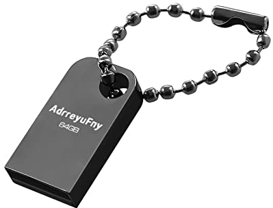 USB Stick 64GB, Mini Flash Laufwerk USB 2.0 Pen Drive 64GB Metall Memory Stick Wasserdicht Tragbarer Speicherstick für Laptop, PC usw (Silber)