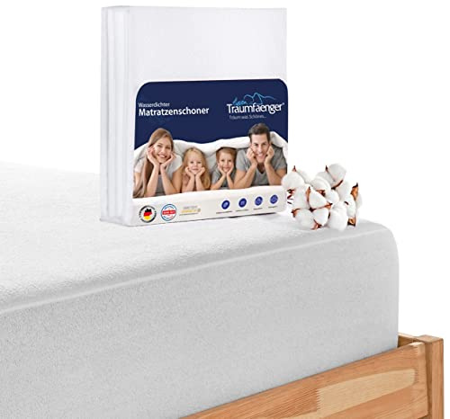 Wasserdichter Matratzenschoner und Nässeschutz 100x200 cm, Oeko-TEX® Standard 100 aus Baumwolle & Spannfixierung: Inkontinenzunterlage & Matratzenschutz, auch als Ersatz für Spannbettlaken