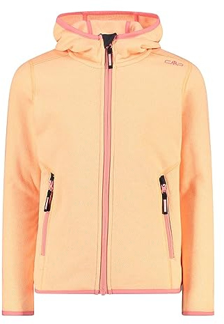 CMP Giacca Kid G con Cappuccio Fisso Unisex - Bambini e Ragazzi, Melone-Pesca-Bianco, 152
