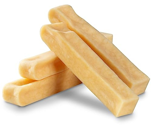 WOW BITES osso per cani premium - masticativi di lunga durata di latte naturale - snack al formaggio Piccolo (140 g, set da 4, taglia S)