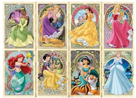 Ravensburger - Puzzle 1000 Pezzi Disney Principesse Dell'art Nouveau | Puzzle Per Adulti E Tutta La Famiglie | Dimensione Di 70x50 Cm | Regalo Adulti