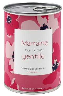 Mauvaises Graines© - Kit de Graines de Fleurs à Semer Marraine - Idée Cadeau Original Femme Homme Amis Famille Anniversaire Collegue Fêtes - Ultra Simple à Utiliser - 100% Fabriqué en France