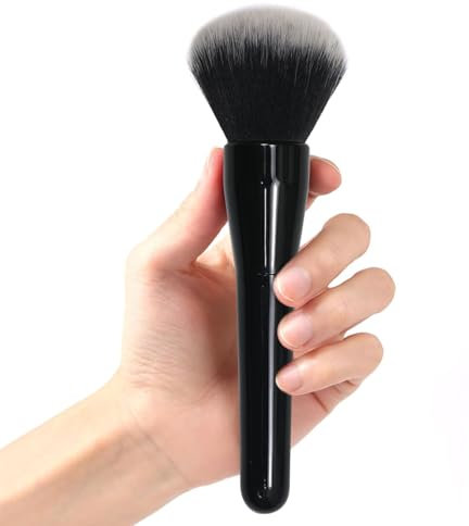 Mezrkuwr Großer Puderpinsel, Grundierungspinsel, professioneller Make-up-Pinsel zum Verblenden von Flüssigkeit, Creme und makellosem Puder, Polieren, Verblenden, Concealer
