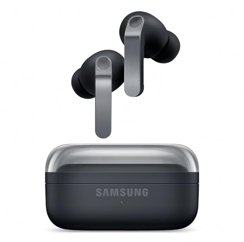 Samsung Galaxy Buds4 Pro, Wireless Bluetooth Earbuds, Real Metal Blade, Full-Spectrum Hi-Fi Sound, 2-Way Speaker & Dual Amp, 360 Audio, ANC, Black, 2 Year Extended Warranty (UK Version)