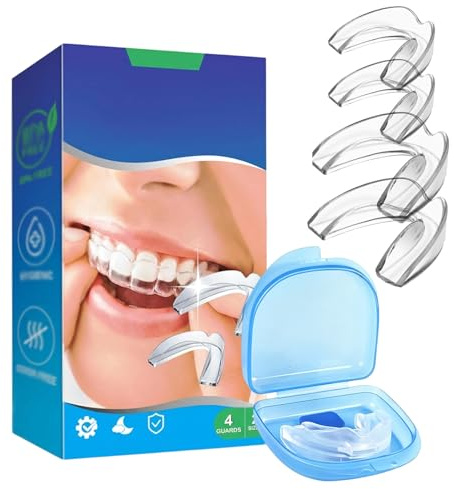 FHRYNA Ferula Descarga Bruxismo, Protector Bucal de Calidad Alimentaria, Transparente, Apto para Niños, Adolescentes y Adultos, Corrige Dientes y Previene Enfermedades Dentales