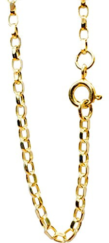 Antomus® 18K GOLD VERMEIL SOLID DIAMOND CUT ENGLISH BELCHER CHAIN 2.3mm Wide 24 inch