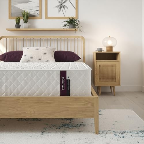Summerby Sleep No 3. Double Mattress Medium Firm Memory Foam, Pocket Sprung, Orthopedic Hybrid For Double Bed Double Mattress Size 135cm x 190cm (White)