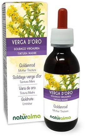 Vara de oro (Solidago virgaurea) hierba con flores Tintura Madre sin alcohol Naturalma - Extracto líquido gotas 120 ml - Complemento alimenticio - Vegano