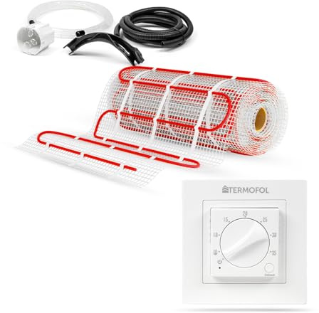 Termofol Golvvärmematta + termostatset - yta 0,50 - effekt 150 W/m2 - elektrisk golvvärme med termostat H3 - elektrisk värmematta
