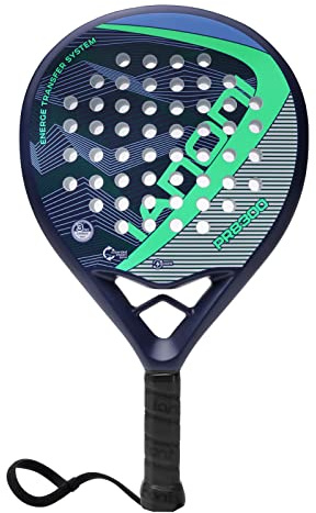 ianoni Paddle Tennis Racket Carbon Fiber Surface with EVA Memory Flex Foam Core POP Padle Racquts (S-PR8300-BLUE)