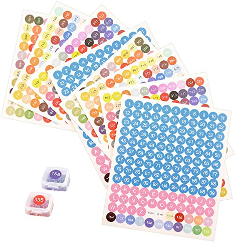 Jagowa 100 adesivi DMC con numero di colori 447 colori 26 lettere 99 scatole di immagazzinaggio per pittura digitale etichette per pittura adesivi di carte da disegno con diamanti (2 set)