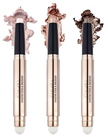 Lucoss 3 Pcs Doppelseitiger Lidschattenstift Kit – Eyeshadow Stick Highlighter-Lidschattenstift,Schimmernder Und Matter Eyeliner-Stift, Geschenk Für Mädchen Und Frauen (Set A)