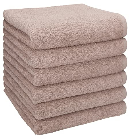 Betz Berlin 6er Pack Handtücher Set Handtuch Größe 50x100 cm 100% Baumwolle Cappuccino - Berlin