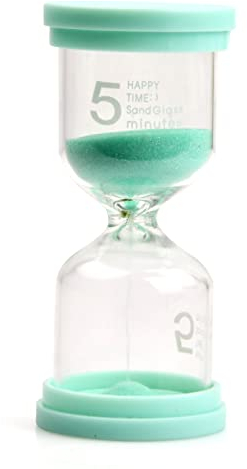 Pagezol Clessidra colorata 3 minuti/5 min/10 minuti Timer a clessidra per uova, regalo creativo per bambini in classe giocattolo casa soggiorno ufficio decorazione (5 min)