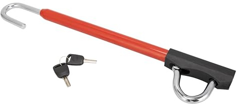Abc Locks Barra Rígida de Bloqueo Volante Pedal de 49,5 a 70 cm con cierre de seguridad avanzado y arco de acero basculante.