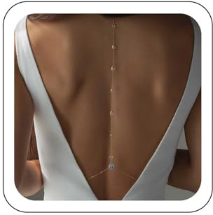 Wendalern Cristallo Goccia Corpo Catena Collana Strass Retro Collana Sexy Spiaggia Indietro Catena Oro Strass Nappe Corpo Imbracatura Catena Nuziale Matrimonio Backless Abito Gioielli Per Le Donne