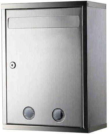 YCXJB Buzon Paqueteria Exterior con Cerradura con Llave, Buzón Exterior de Pared de Gran Capacidad, Acero Inoxidable, para Uso Doméstico y Comercial(12 * 6 * 16in)