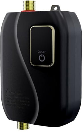 pQirnvIL Spina UE, Scaldabagno Istantaneo da 3000 W 220 V Scaldabagno Elettrico Istantaneo Serbatoio Durevole Facile da Installare Facile da Usare Nero