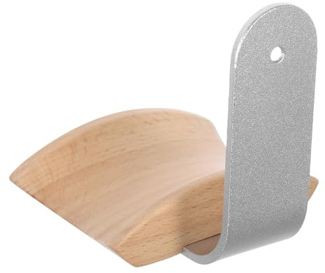 Yardenfun Supporto Cuffie da Parete in Legno Naturale Gancio Salvaspazio per Cuffie da Gaming e Ufficio Montaggio Semplice Compatibile con Vari Modelli