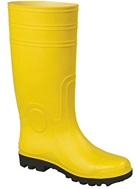 Blautex Gummistiefel Panzer | Sicherheitsklasse S5 | Sohle durchtrittssicher & rutschhemmend | Stahlkappe | Gelb, Größe 46