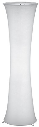 Reality Leuchten R40172001 Gravis Stehleuchte, Metall, weiß, 35.0 x 35.0 x 123.0 cm