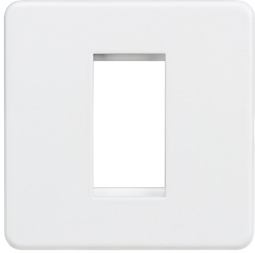 Knightsbridge SF1GMW Screwless 1G Modular faceplate-Matt White