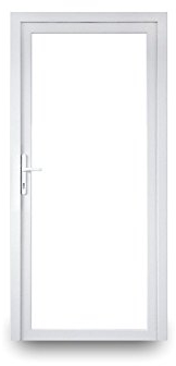 Werkzeugbilligercom Nebeneingangstür - 2-fach-Verglasung - 60mm Aluminium-Profil - Weiß - innenöffnend - BxH: 1000 x 2000 mm - DIN Links