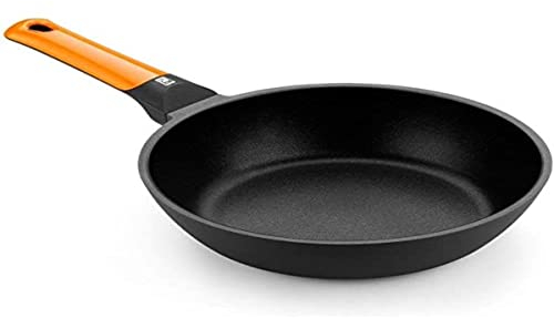 BRA Efficient Orange Padella Fonda 24 cm con Antiaderente Platinum Plus, Adatta a Tutti i Piani Cottura Compresa l'induzione, Senza PFOA, Alluminio pressofuso