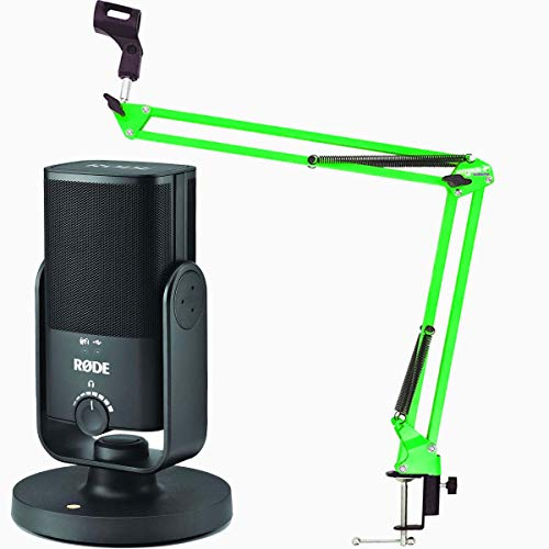 Micrófono de condensador Rode NT-USB Mini USB + keepdrum NB35 GR verde brazo de micrófono