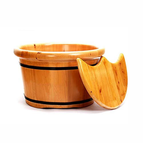 Foot Tub Wooden Foot Basin Reducing stress Household Insulation Barrel Footbath Foot barrels Foot tub Cedar barrel Foot bath barrel Foot massage foot Bath Wooden Bucket Foot Spa Household Wash Ba