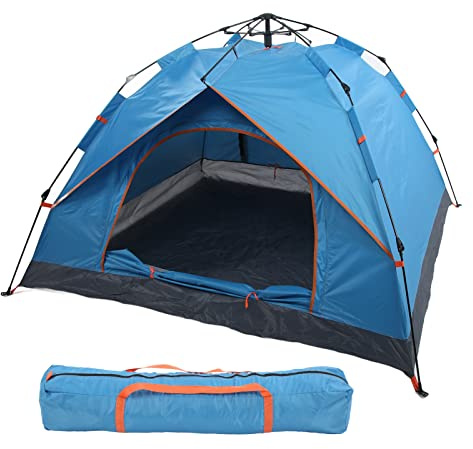 TOTITOM Tente De Camping Dôme, Tente à Ouverture Rapide Polyvalente 3 à 4 Personnes 4 Saisons Double Couches Imperméable Coupe-Vent, Tente De Camping Familiale en Plein Air Cadeau de Saint Valentin