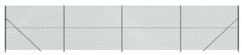 Tidyard Maschendrahtzaun mit Bodenflansch Komplett Set Maschendraht Drahtgeflecht Zaun Zaunset Drahtgitterzaun Gartenzaun Drahtgitter Drahtzaun 1,8 x 10 m (H x L) Verzinkter Stahl mit PVC-Beschichtung