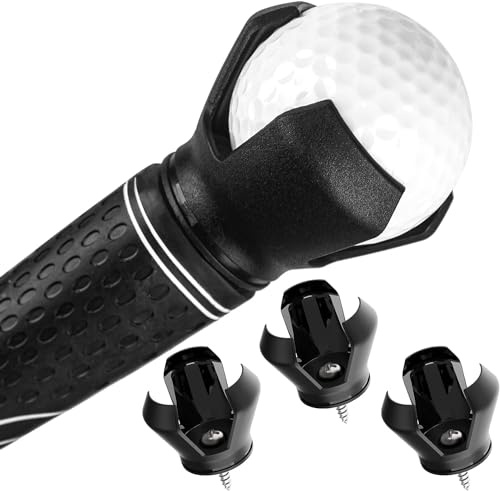 HH-GOLF 3-prong golfboll retriever grabber, sugkopp bollplockare, golfboll plockare övre verktyg för putter, enkel installation