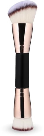 Qianyu Foundation Makeup Brush Double-ended Angled Contour Brush Foundation Round Powder Buffer for Blending Liquid Powder Concealer Cream Face Cosmetics Brush Makeup Tools