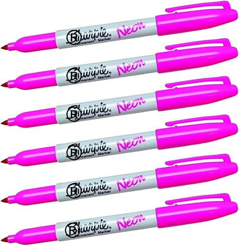 FNX 6 pennarelli indelebili, rosa fluo
