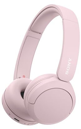 Sony WH-CH520 Wireless Bluetooth On-Ear Headphones, Sound, Lightweight Design, Up to 50hr Battery Life, Quick Charge, EQ, Clear Call Quality, iOS & Android - Pink