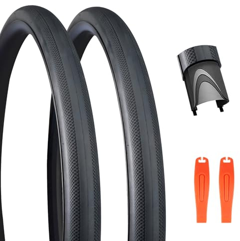 ZUKKA Lot de 2 pneus de vélo de course 28 700 x 28C - Pneus de vélo de route 28-622 mm pour vélo hybride Commuter Bike Road Bike Fix Gear Bike - Noir