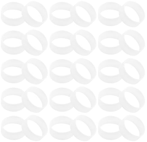 Kisangel 500 Bridas Reutilizables de Silicona de Color Claro para Cables, Bandas Elásticas Ajustables de 12 Mm Diámetro X 4 Mm Ancho, Organizador Compacto para Oficina, Hogar y